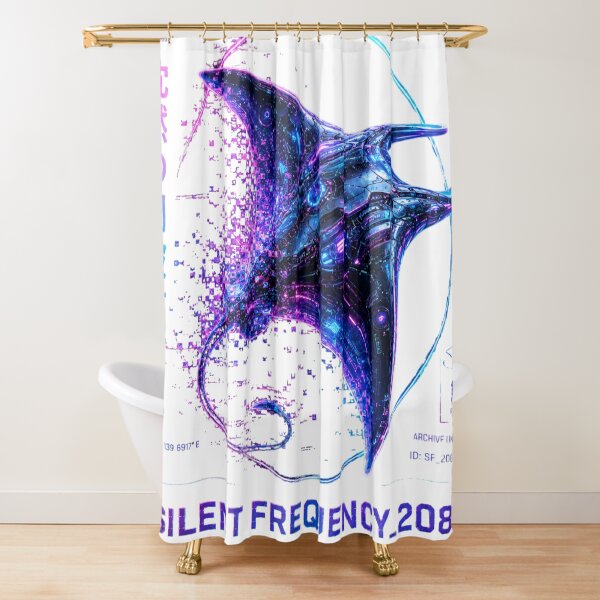 Item preview, Silent Frequency 2088 Cyber Stingray – Neon Biomechanical Ray Design designed and sold by FusiTink.