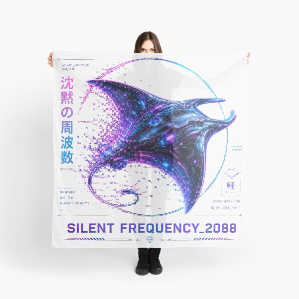 Item preview, Silent Frequency 2088 Cyber Stingray – Neon Biomechanical Ray Design designed and sold by FusiTink.