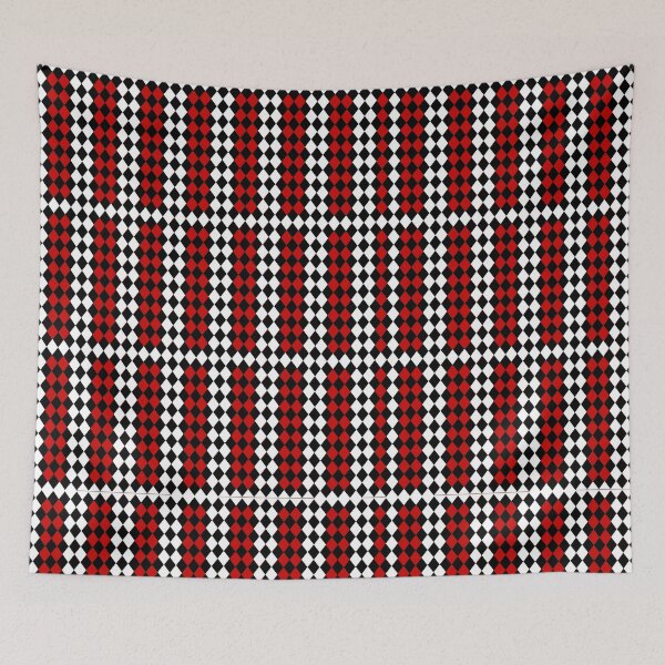 Item preview, Diamond Harlequin Pattern – Red Black White Argyle designed and sold by Zaya_art.