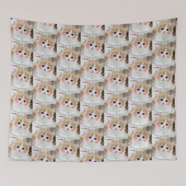 Item preview, Adorable Kawaii Kitten Cute Aesthetic Wallpaper designed and sold by PixelVibe Art.