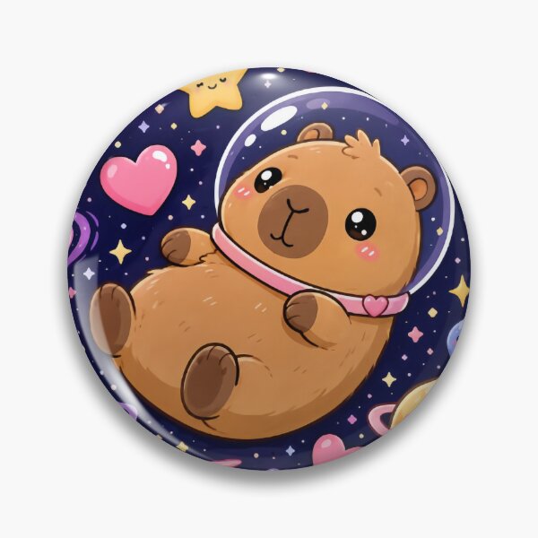 Item preview, Cute Kawaii Space Capybara Sticker designed and sold by PixelMood Stickers.