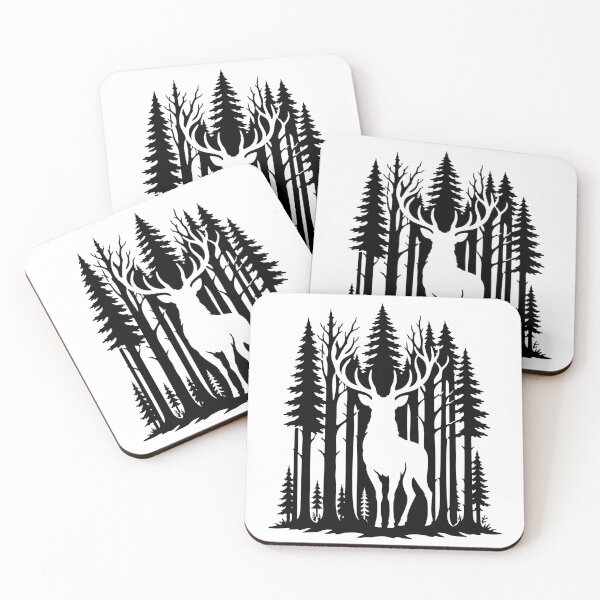 Item preview, Forest Deer Silhouette | Woodland Wildlife Scene designed and sold by Xthes.