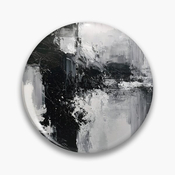 Item preview, Black and White Abstract Expressionist with Dramatic Drips designed and sold by SlowRegardArt.