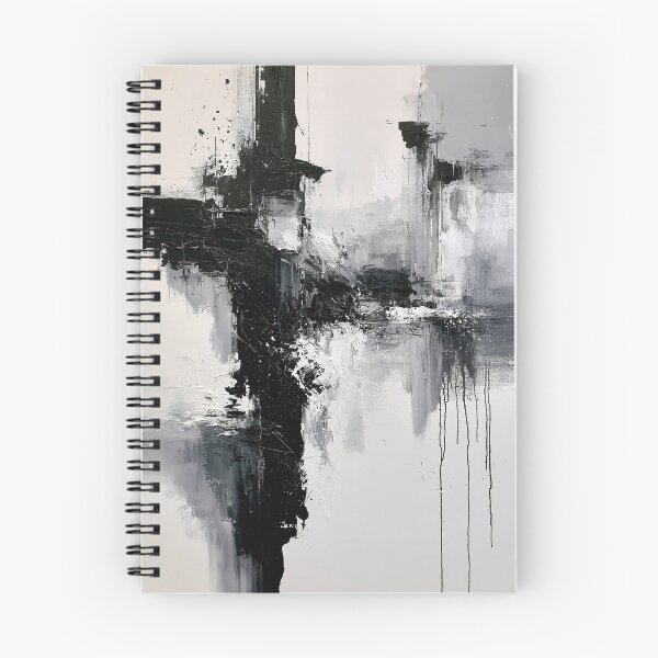 Item preview, Black and White Abstract Expressionist with Dramatic Drips designed and sold by SlowRegardArt.