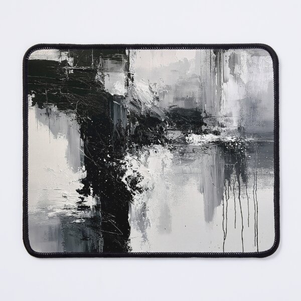 Item preview, Black and White Abstract Expressionist with Dramatic Drips designed and sold by SlowRegardArt.