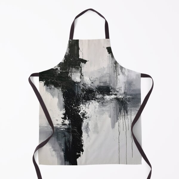 Item preview, Black and White Abstract Expressionist with Dramatic Drips designed and sold by SlowRegardArt.