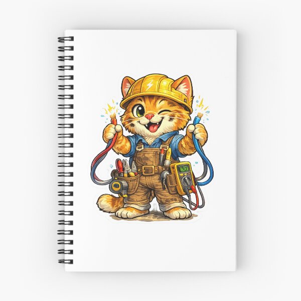 Item preview, Cute Winking Cat Electrician Lineman Tradesman Sticker designed and sold by ZYNORAworld.