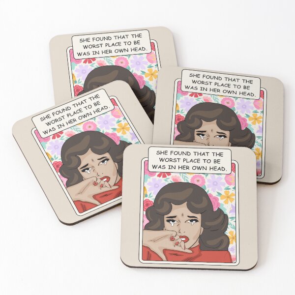 Item preview, Comic-Style Crying Woman "The Worst Place to Be..." designed and sold by Unhinged Heather.