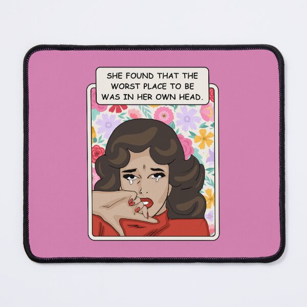 Item preview, Comic-Style Crying Woman "The Worst Place to Be..." designed and sold by Unhinged Heather.