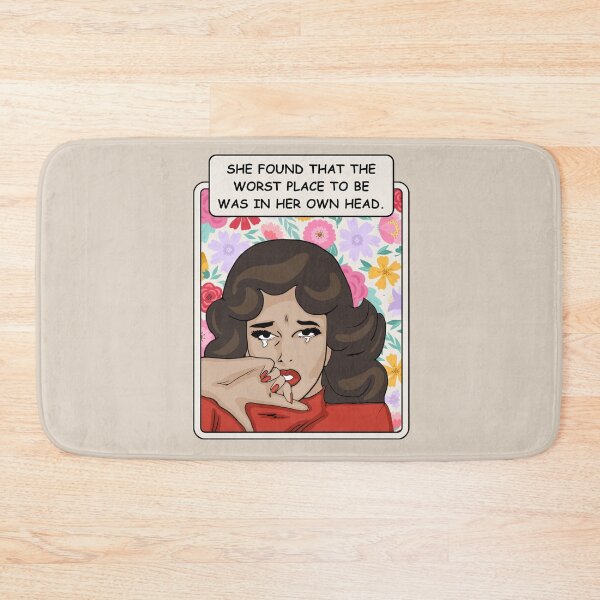 Item preview, Comic-Style Crying Woman "The Worst Place to Be..." designed and sold by Unhinged Heather.