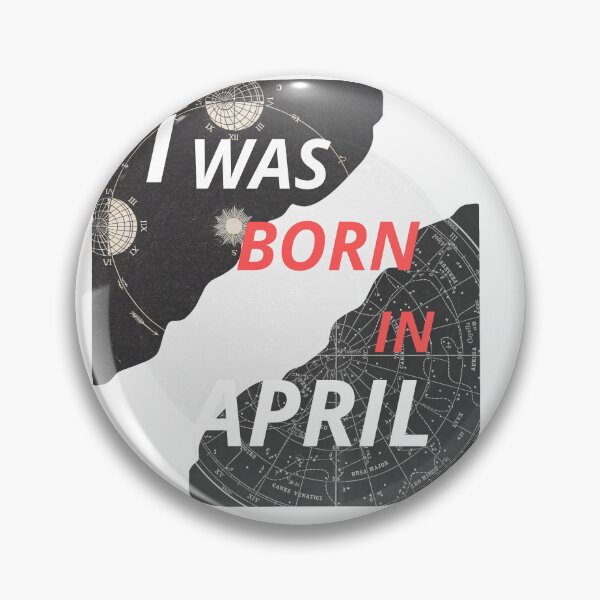 Item preview, ​I Was Born in April - Modern Geometric Typography designed and sold by Infiniteartslab.