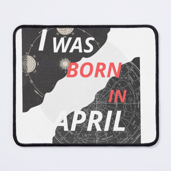 Item preview, ​I Was Born in April - Modern Geometric Typography designed and sold by Infiniteartslab.