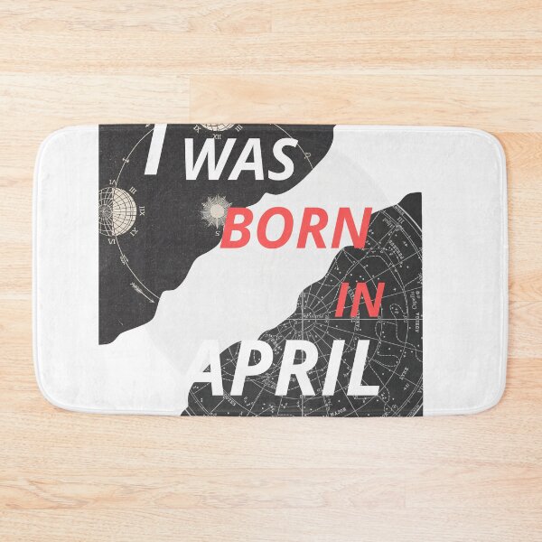 Item preview, ​I Was Born in April - Modern Geometric Typography designed and sold by Infiniteartslab.