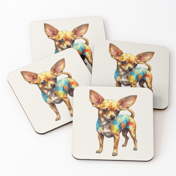 Item preview, Geometric Chihuahua Art – Modern Pet Art designed and sold by Tklezardesigns.