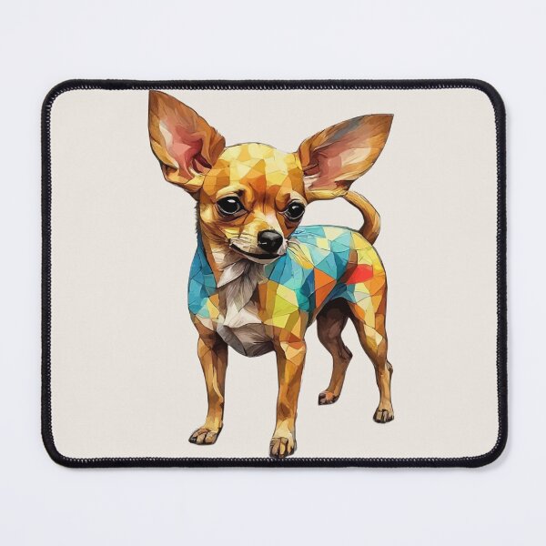 Item preview, Geometric Chihuahua Art – Modern Pet Art designed and sold by Tklezardesigns.