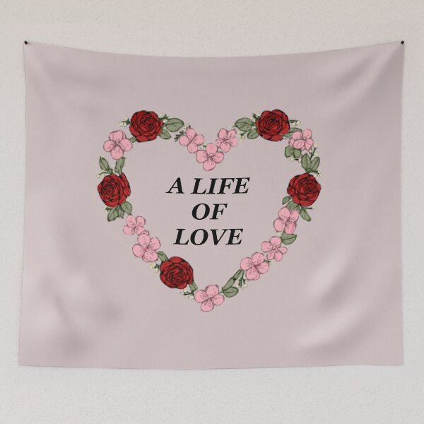 Item preview, Romantic Love Quote with Dusty Rose Flowers designed and sold by BayliloArtist.