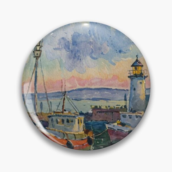Item preview, Lighthouse with Fishing Boats designed and sold by sid1802.