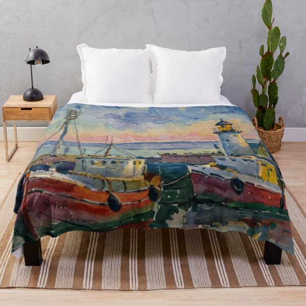 Item preview, Lighthouse with Fishing Boats designed and sold by sid1802.