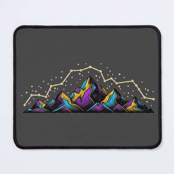 Item preview, Celestial Mountain Constellation Night Sky designed and sold by TheDenimArt.