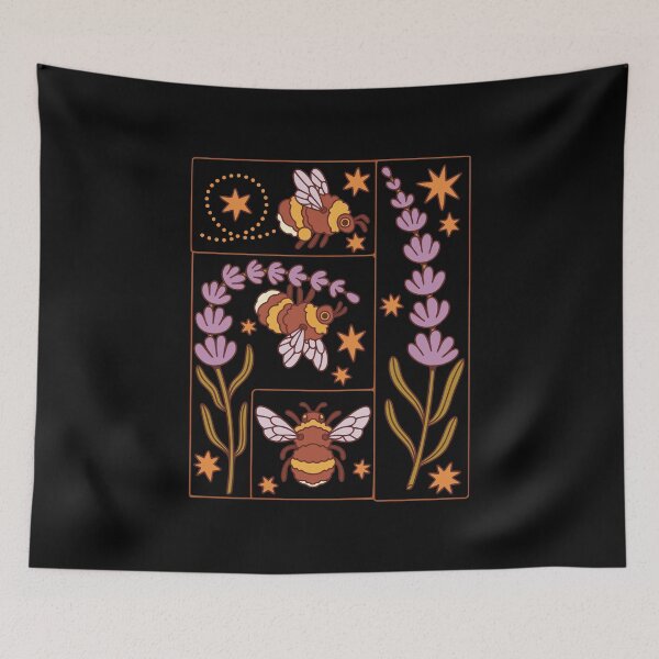 Item preview, Bumble bees & lavender designed and sold by Erika Vaigel Creations.