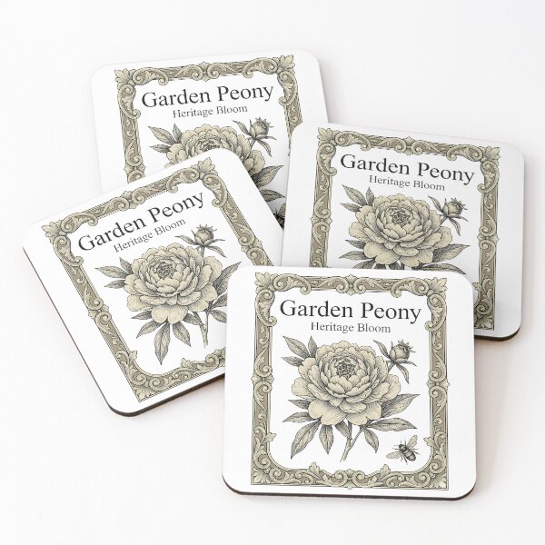 Item preview, Garden Peony Heritage Bloom — Vintage Botanical Engraving Art Print designed and sold by BumbleBloom7.