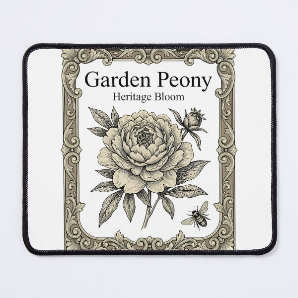 Item preview, Garden Peony Heritage Bloom — Vintage Botanical Engraving Art Print designed and sold by BumbleBloom7.