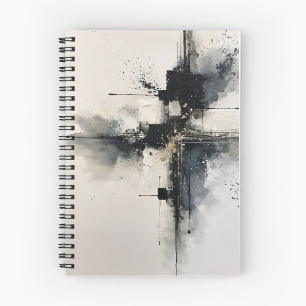 Item preview, Dynamic Black Abstract Expressionism with Splatter and Drips designed and sold by SlowRegardArt.