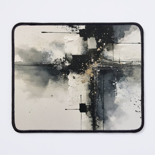 Item preview, Dynamic Black Abstract Expressionism with Splatter and Drips designed and sold by SlowRegardArt.