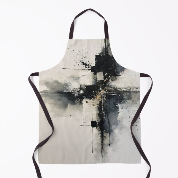 Item preview, Dynamic Black Abstract Expressionism with Splatter and Drips designed and sold by SlowRegardArt.