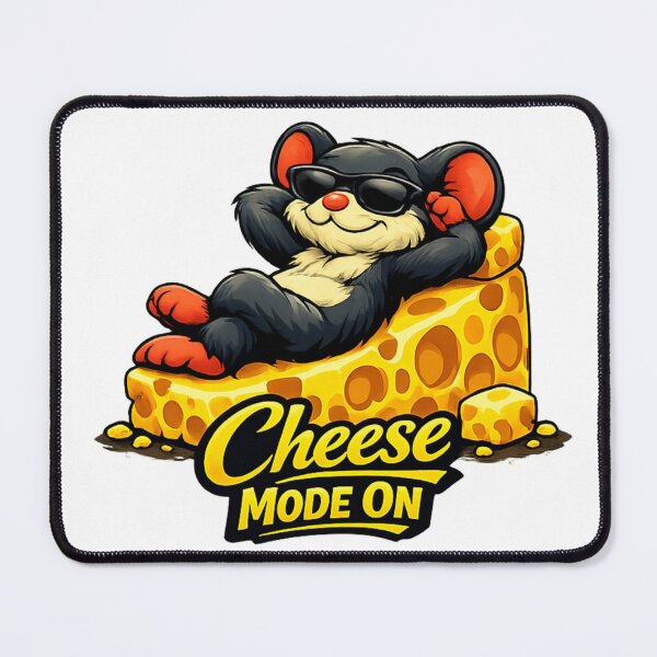 Item preview, Cheese Mode On – Relaxed Mouse Enjoying the Cheese Life designed and sold by UkrainianSpain.