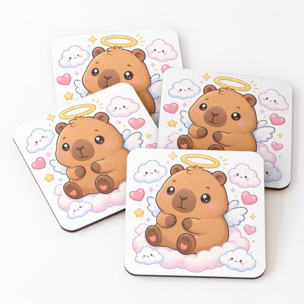 Item preview, Cute Kawaii Angel Capybara Sticker designed and sold by PixelMood Stickers.