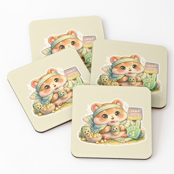 Item preview, Coffee & Football Hamster ☕⚽ Cute Kawaii Match Day Sticker designed and sold by Pick'n Quick.