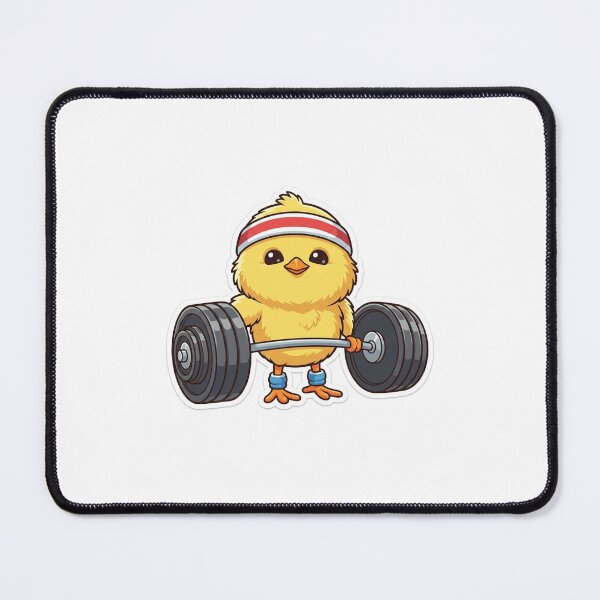 Item preview, Cute Gym Chick Weightlifting Cartoon designed and sold by Khatumeye.