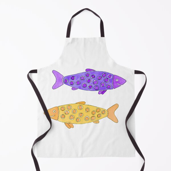 Item preview, Purple and Gold Spotted Watercolor Fish designed and sold by AlinaArt&Design.