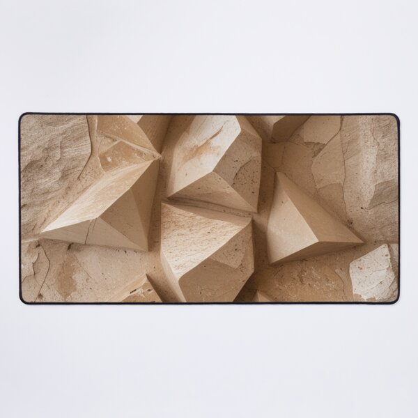 Item preview, Angular Blocks Organic Mineral Texture Print designed and sold by EnmarcArt.