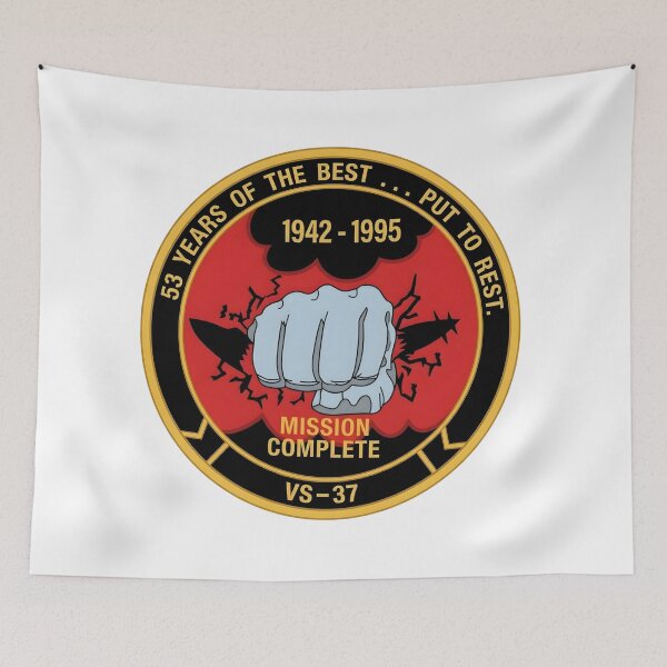 Item preview, US Navy VS-37 Sawbucks Deactivation Commemorative Patch designed and sold by CharlieDesings.