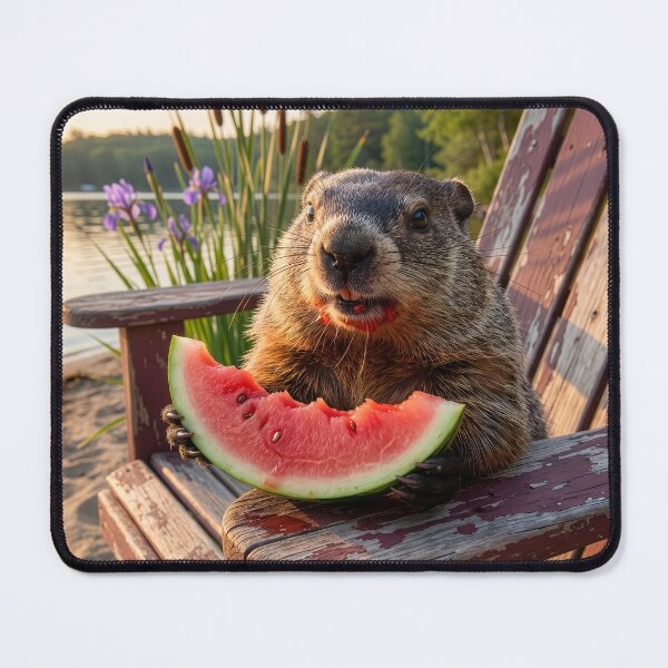 Item preview, Groundhog Loves Watermelon designed and sold by Tridentulus.