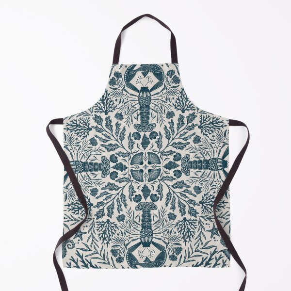 Item preview, Ocean Folk Art Lobster Botanical Tile designed and sold by OzdeBayer.