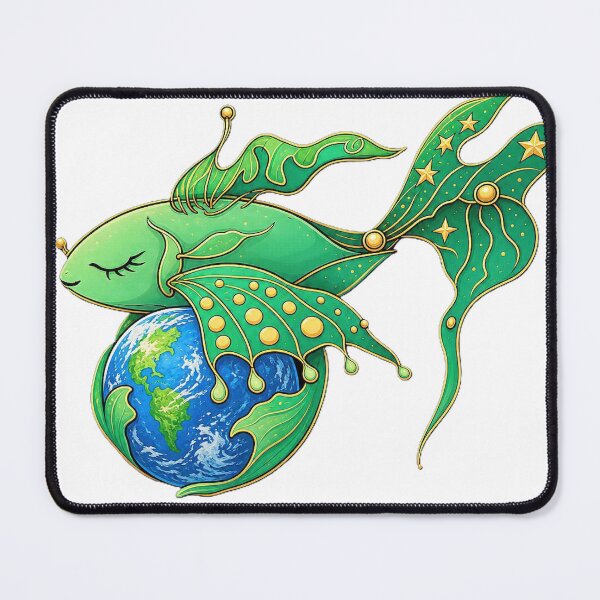 Item preview, Cosmic Guardian - Celestial Fish Embracing Earth designed and sold by tenpu-biyori.