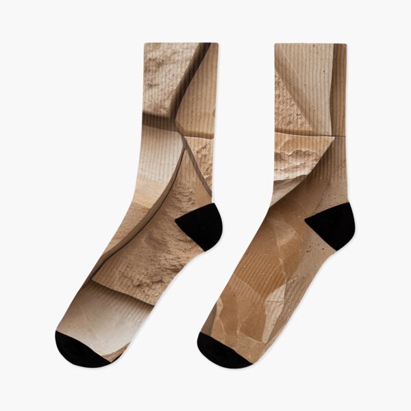 Item preview, Toasted Sienna Sandstone Geometric Triangles Print designed and sold by EnmarcArt.