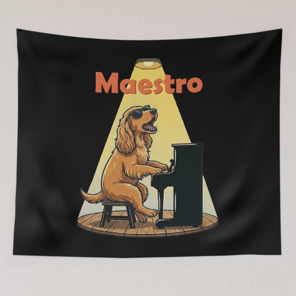 Item preview, Maestro Dog Playing Piano Musician Spaniel designed and sold by d247.