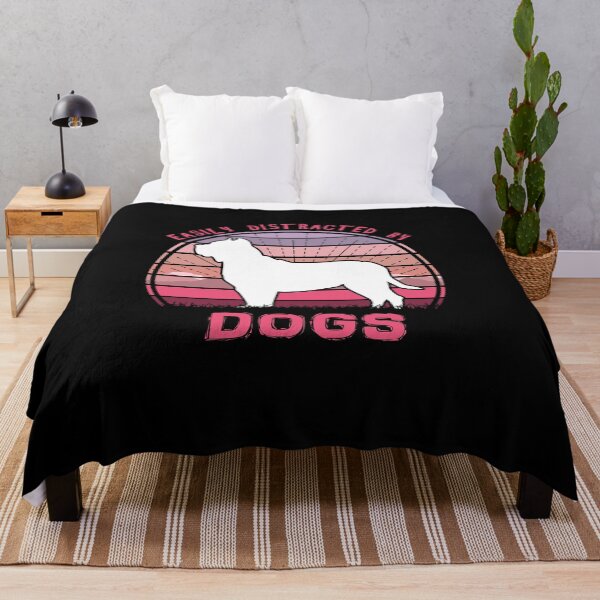 Item preview, Easily Distracted By Dogs Retro Sunset Dog Lover designed and sold by marke770.