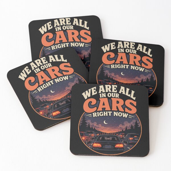 Item preview, We Are All In Our Cars Right Now – Funny Traffic Quote Vintage Sunset Driving Design designed and sold by ChemiroL.