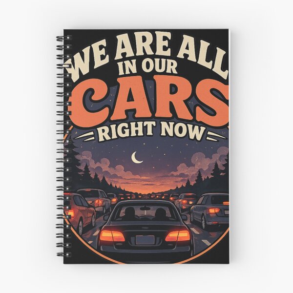 Item preview, We Are All In Our Cars Right Now – Funny Traffic Quote Vintage Sunset Driving Design designed and sold by ChemiroL.