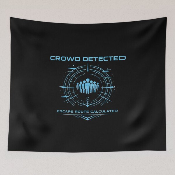 Item preview, Crowd Detected Escape Route Calculated Introvert Cyberpunk Shirt designed and sold by BOOGY LEGACY™.