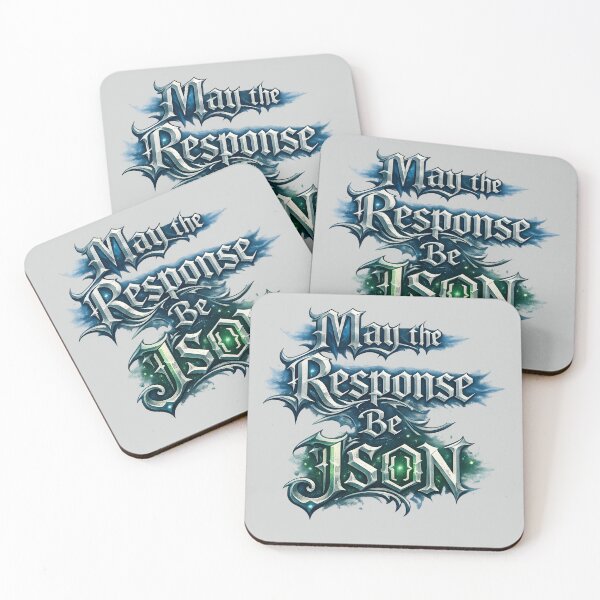 Item preview, May the Response Be JSON – Gothic Programming Meme designed and sold by Nerd Romance Café.