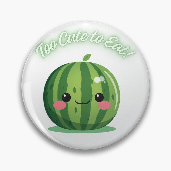Item preview, Too Cute To Eat Kawaii Watermelon Summer Tee designed and sold by Inka Moon Design.