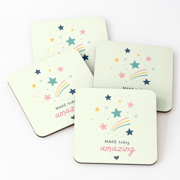 Item preview, Make Today Amazing Rainbow Stars Positive Quote Design  Main Tag: designed and sold by Abdesalem Gueboudj.