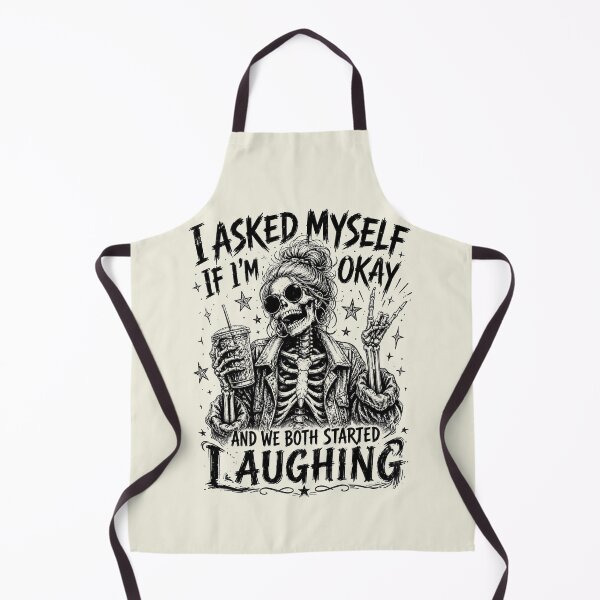 Item preview, I Asked Myself If I'm Okay Skeleton, Snarky Sarcastic Funny Mental Health designed and sold by Doodletext.