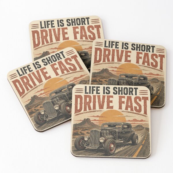 Item preview, Life Is Short Drive Fast Funny Car Lover T-Shirt designed and sold by SunnyDesign82.